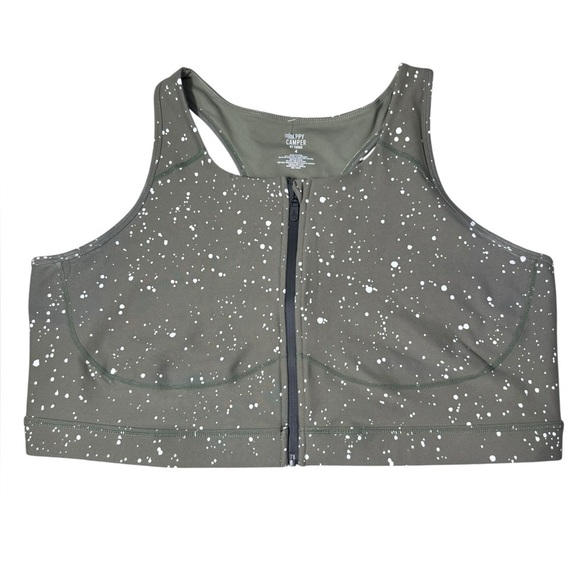 Torrid Camper Low-Impact Wireless Longline Active Sports Bra Size 4 Scatter Dot - Picture 5 of 14